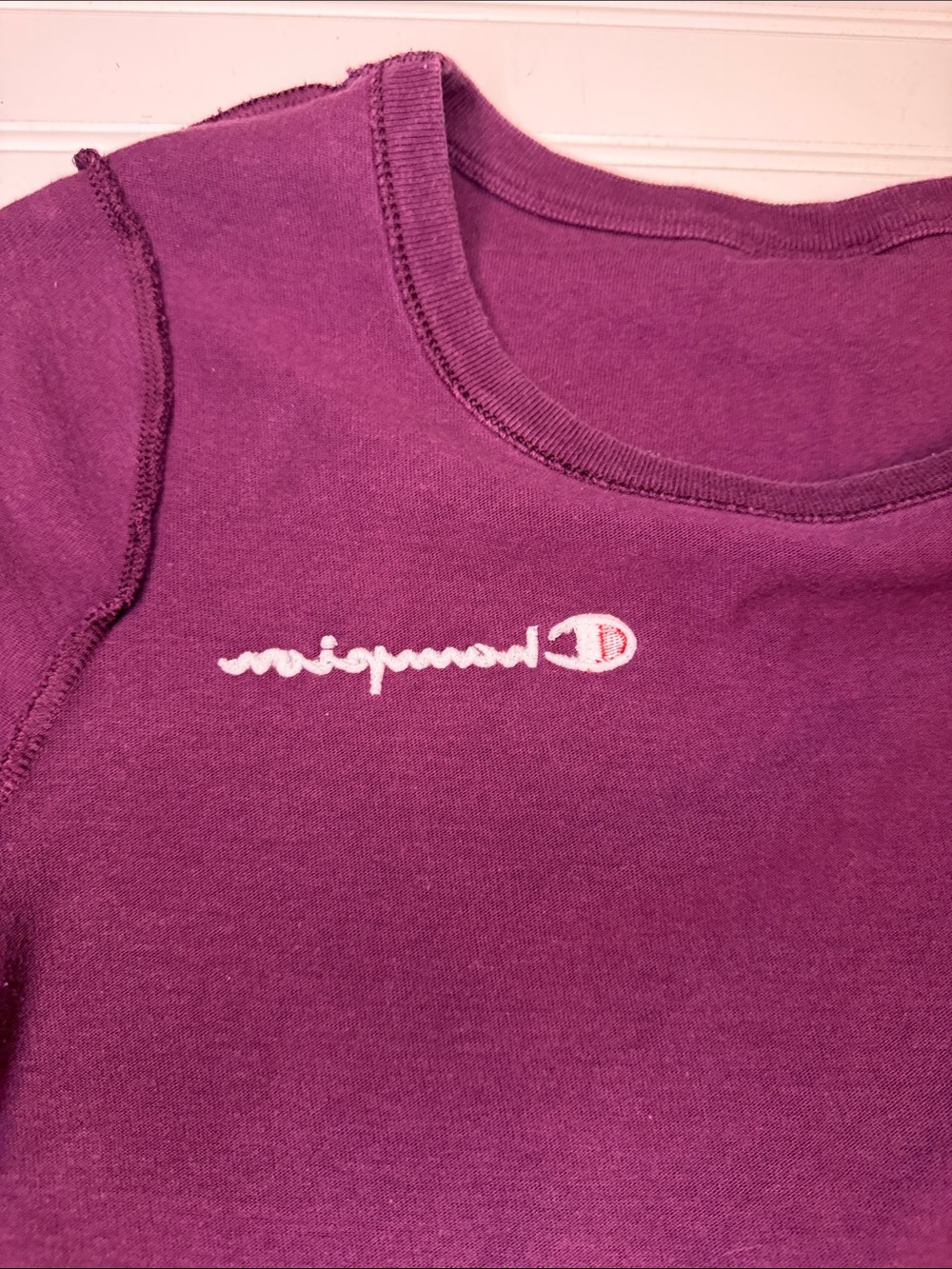 Champion Heritage Athletic Cropped boxy Tee 100%Cotton Size S embroidered logo - Picture 7 of 9